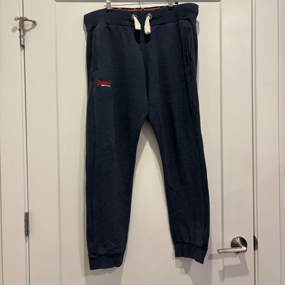 Superdry Orange Label Slim Fit Jogger Navy Blue Mens Large Sweatpants Drawstring